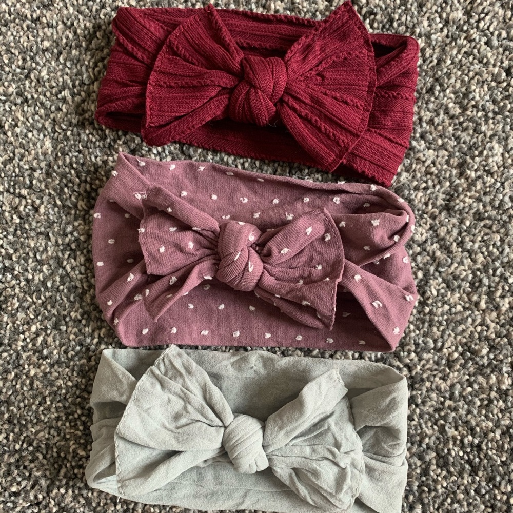 Baby Bling headband bows - 3 total